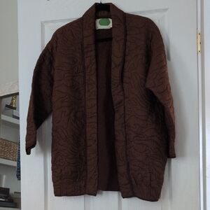 Anthropologie Brown Quilted Jacket